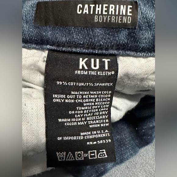Kut From The Kloth Women’s Size 16 Catherine Boyfriend Denim Blue Jeans EUC - Picture 7 of 11